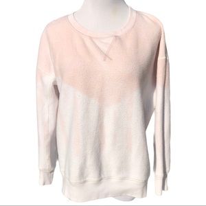 American Eagle pink and white sweater